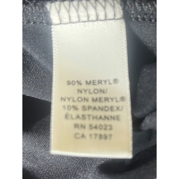 Banana Republic Black V-Neck Meryl Nylon Spandex Long Sleeve Medium - Picture 4 of 7